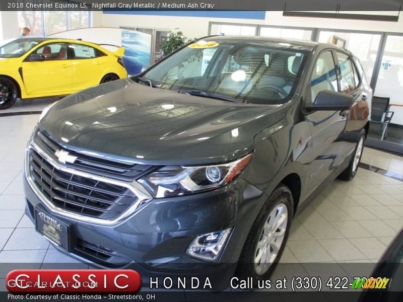 Nightfall Gray Metallic / Medium Ash Gray 2018 Chevrolet Equinox LS