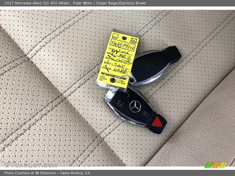 Polar White / Ginger Beige/Espresso Brown 2017 Mercedes-Benz GLS 450 4Matic