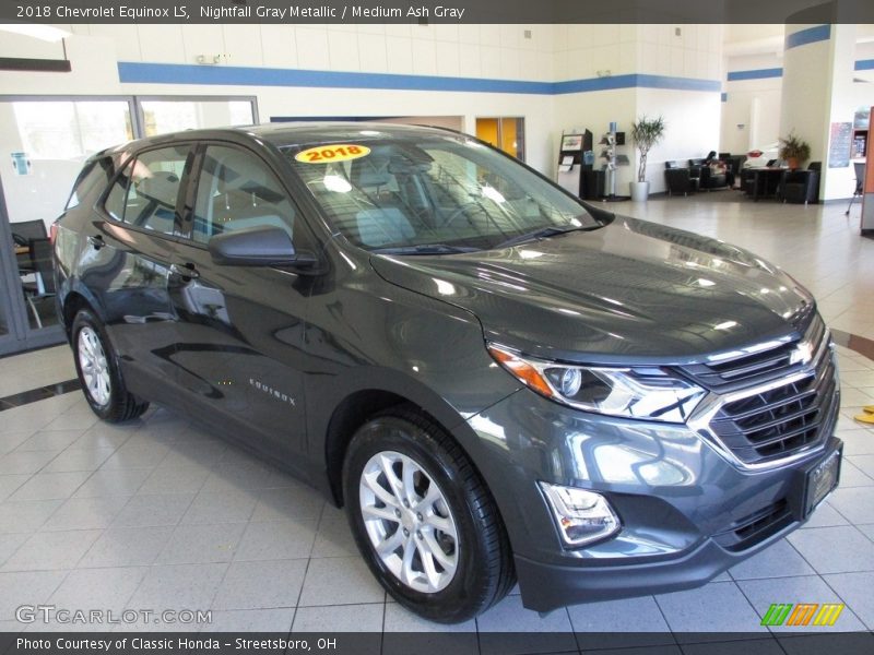 Nightfall Gray Metallic / Medium Ash Gray 2018 Chevrolet Equinox LS