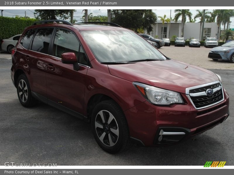 Venetian Red Pearl / Platinum 2018 Subaru Forester 2.5i Limited