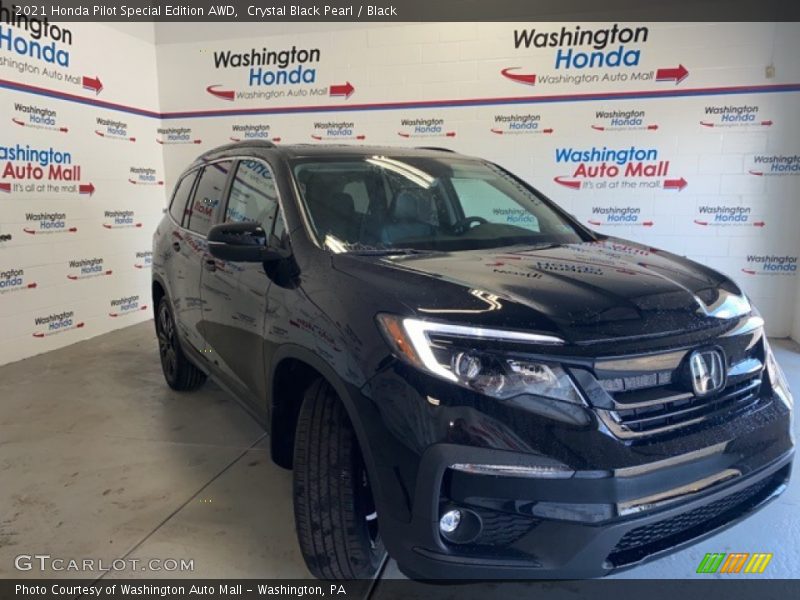 Crystal Black Pearl / Black 2021 Honda Pilot Special Edition AWD