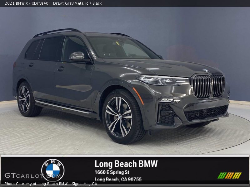 Dravit Grey Metallic / Black 2021 BMW X7 xDrive40i