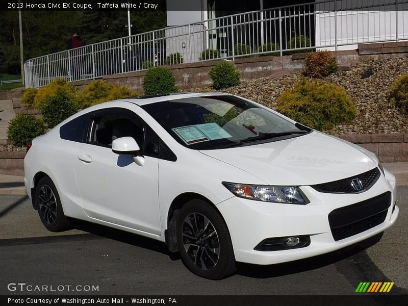 Taffeta White / Gray 2013 Honda Civic EX Coupe