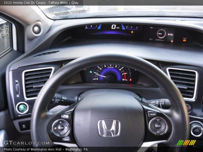 Taffeta White / Gray 2013 Honda Civic EX Coupe