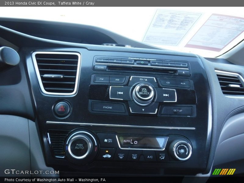 Taffeta White / Gray 2013 Honda Civic EX Coupe