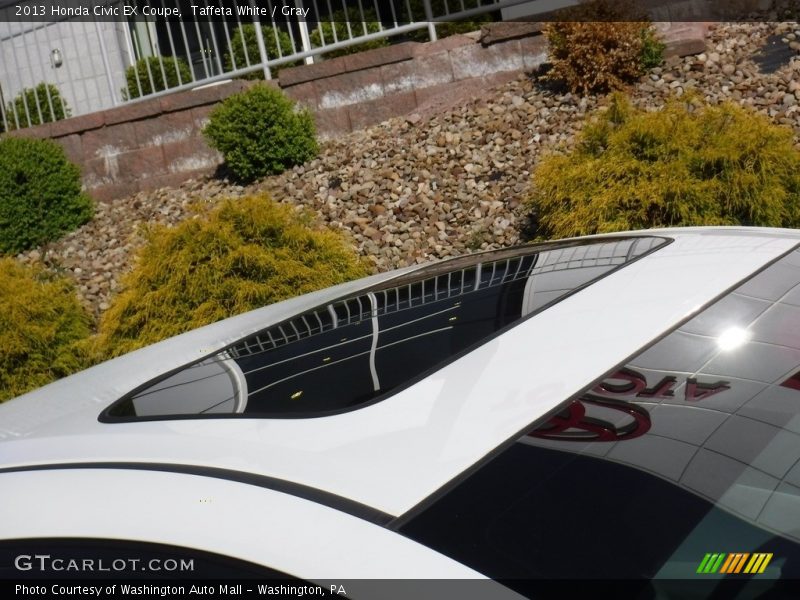 Taffeta White / Gray 2013 Honda Civic EX Coupe
