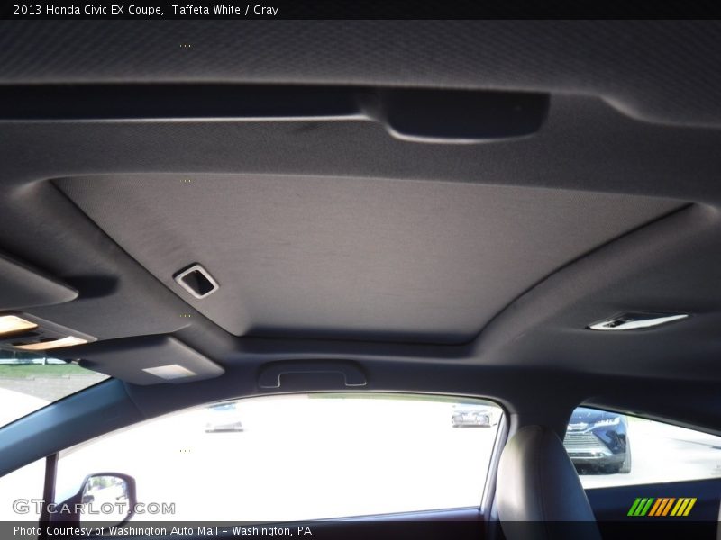Taffeta White / Gray 2013 Honda Civic EX Coupe