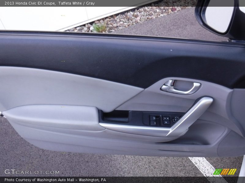 Taffeta White / Gray 2013 Honda Civic EX Coupe
