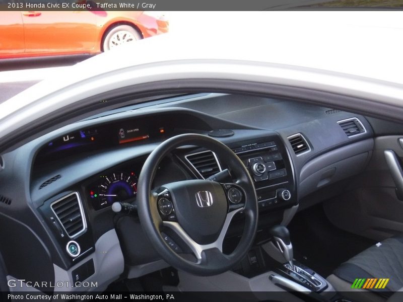 Taffeta White / Gray 2013 Honda Civic EX Coupe