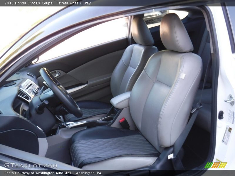 Taffeta White / Gray 2013 Honda Civic EX Coupe