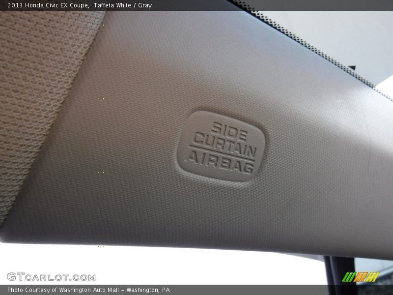 Taffeta White / Gray 2013 Honda Civic EX Coupe