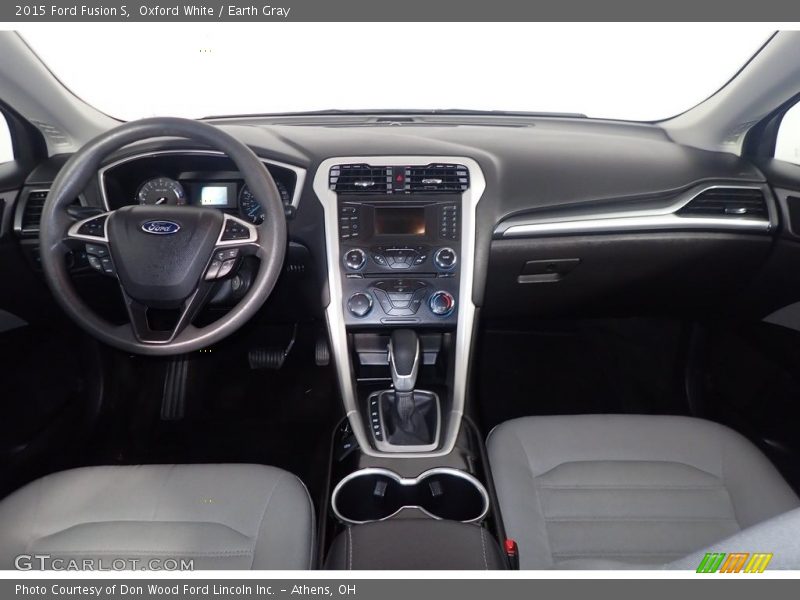 Oxford White / Earth Gray 2015 Ford Fusion S