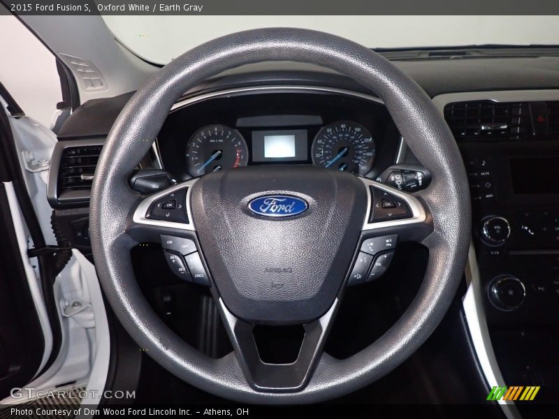 Oxford White / Earth Gray 2015 Ford Fusion S
