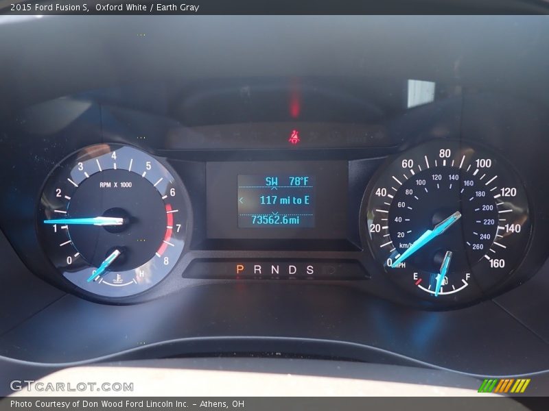 Oxford White / Earth Gray 2015 Ford Fusion S