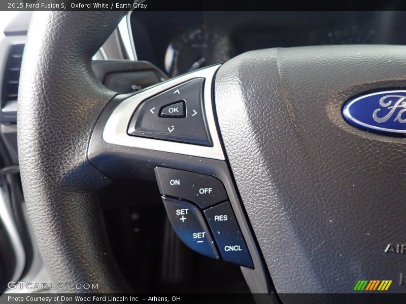 Oxford White / Earth Gray 2015 Ford Fusion S