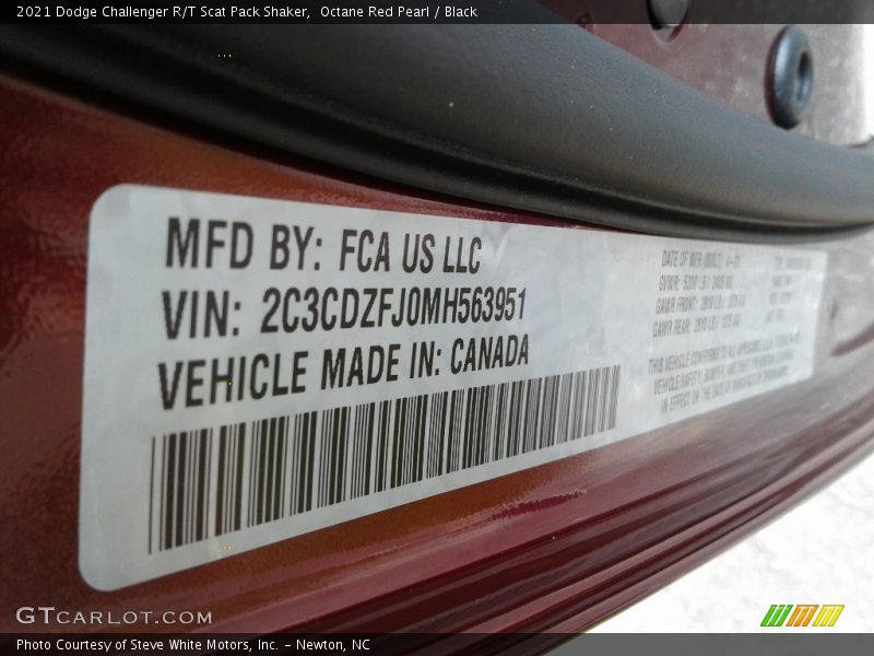 Octane Red Pearl / Black 2021 Dodge Challenger R/T Scat Pack Shaker