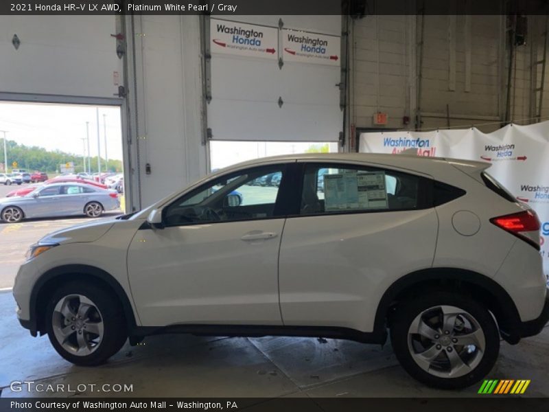 Platinum White Pearl / Gray 2021 Honda HR-V LX AWD