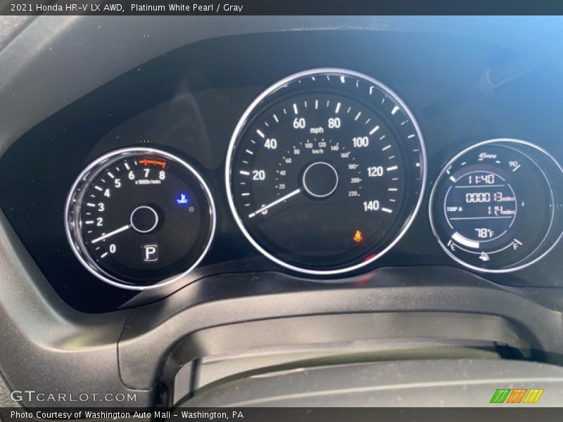 Platinum White Pearl / Gray 2021 Honda HR-V LX AWD