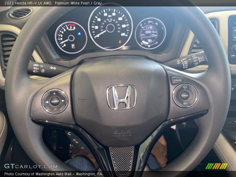 Platinum White Pearl / Gray 2021 Honda HR-V LX AWD
