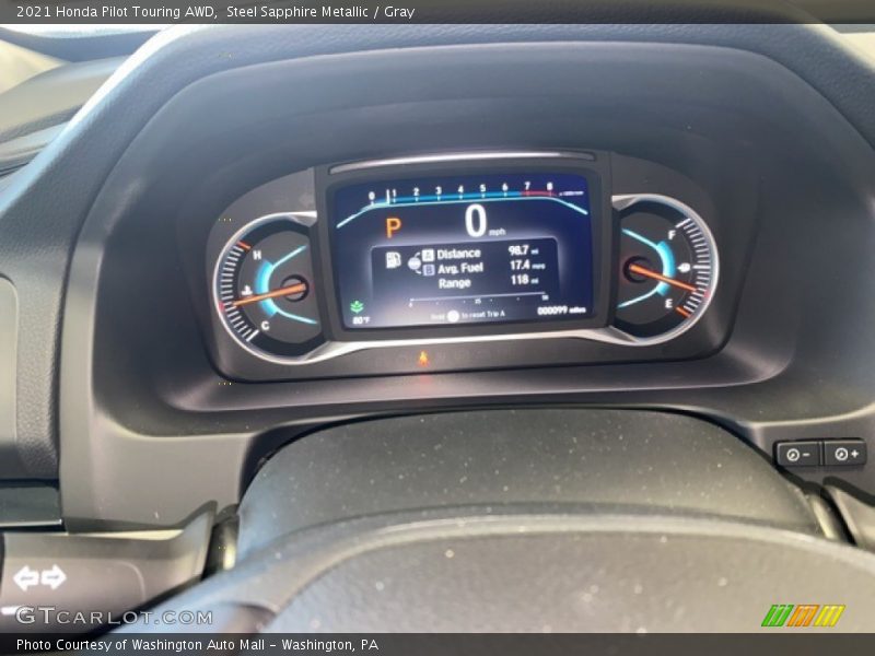 Steel Sapphire Metallic / Gray 2021 Honda Pilot Touring AWD