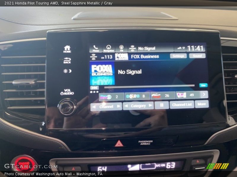 Steel Sapphire Metallic / Gray 2021 Honda Pilot Touring AWD