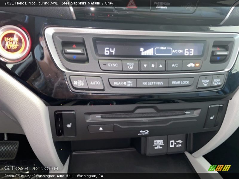 Steel Sapphire Metallic / Gray 2021 Honda Pilot Touring AWD