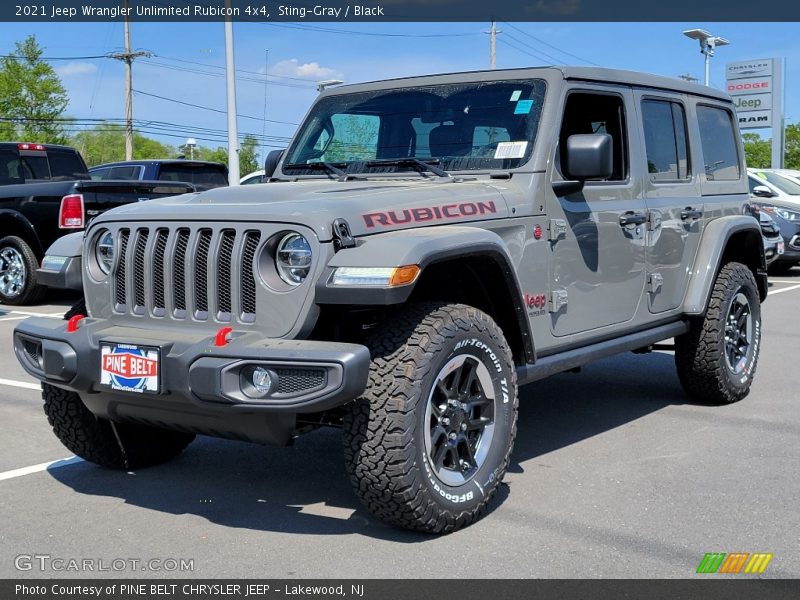 Sting-Gray / Black 2021 Jeep Wrangler Unlimited Rubicon 4x4