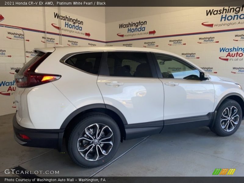 Platinum White Pearl / Black 2021 Honda CR-V EX AWD