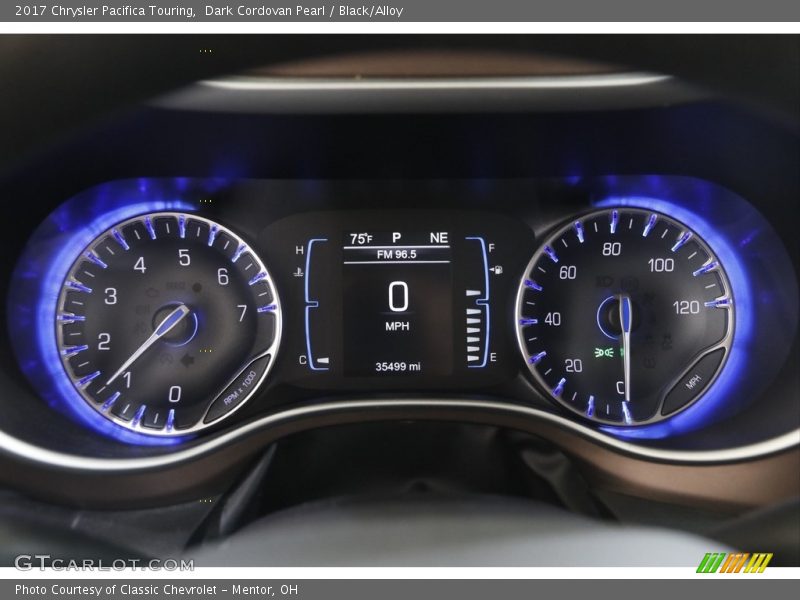Dark Cordovan Pearl / Black/Alloy 2017 Chrysler Pacifica Touring