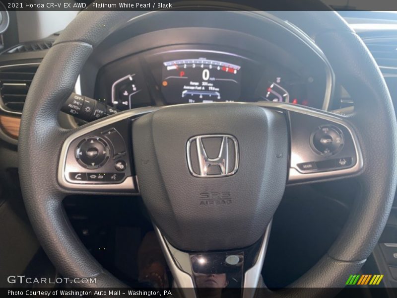 Platinum White Pearl / Black 2021 Honda CR-V EX AWD