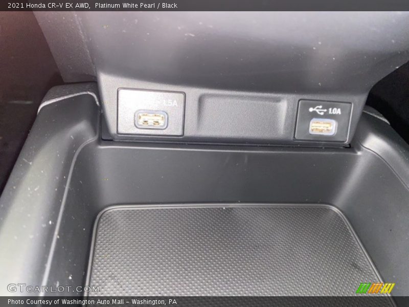 Platinum White Pearl / Black 2021 Honda CR-V EX AWD