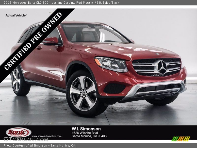 designo Cardinal Red Metallic / Silk Beige/Black 2018 Mercedes-Benz GLC 300