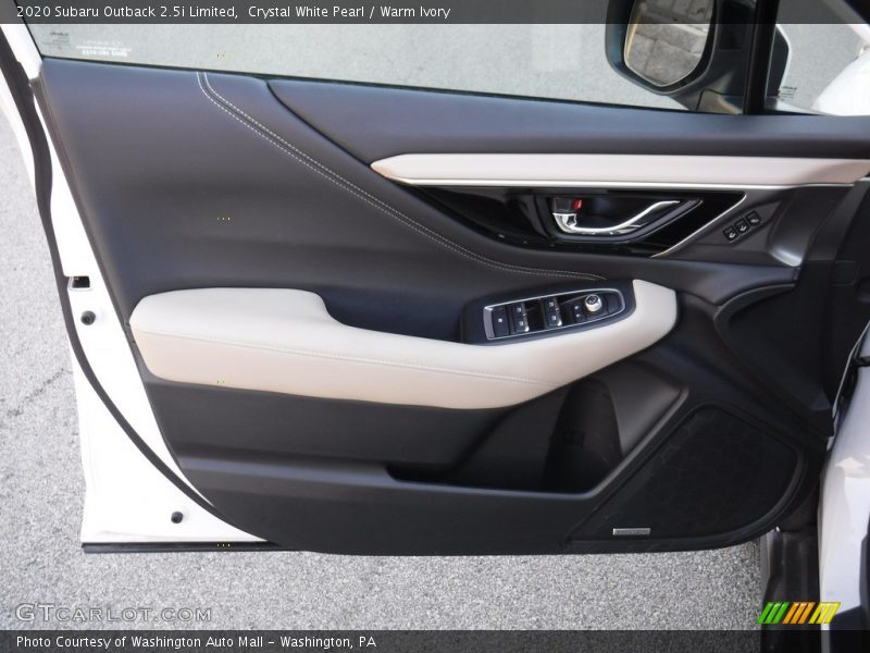 Crystal White Pearl / Warm Ivory 2020 Subaru Outback 2.5i Limited
