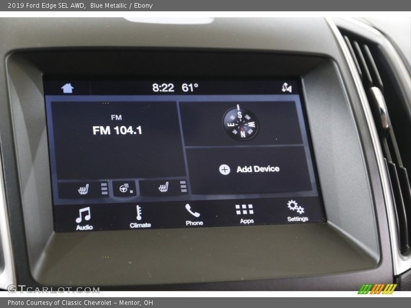 Blue Metallic / Ebony 2019 Ford Edge SEL AWD