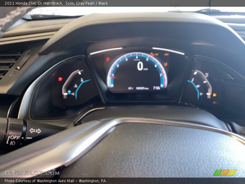 Sonic Gray Pearl / Black 2021 Honda Civic EX Hatchback
