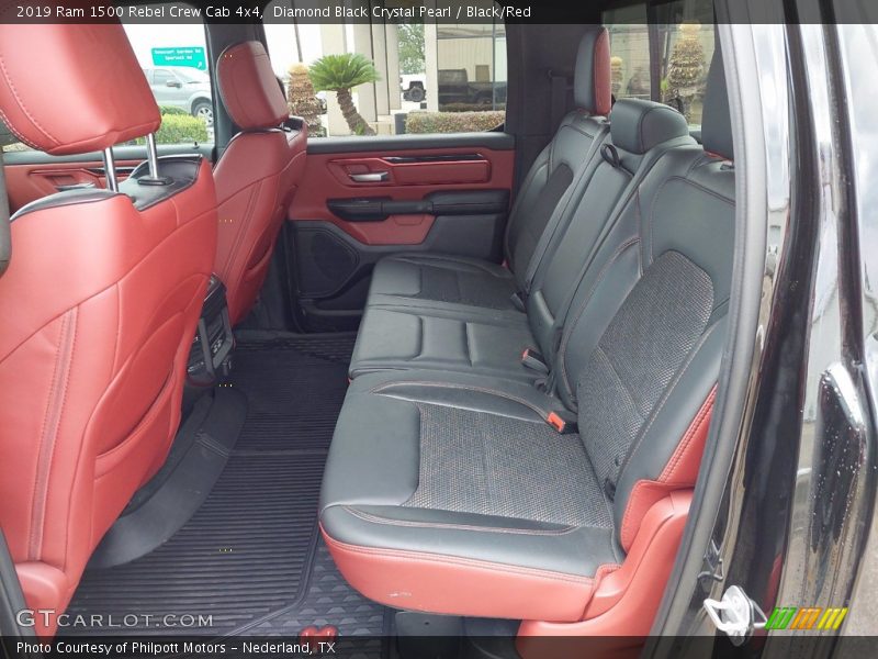 Diamond Black Crystal Pearl / Black/Red 2019 Ram 1500 Rebel Crew Cab 4x4