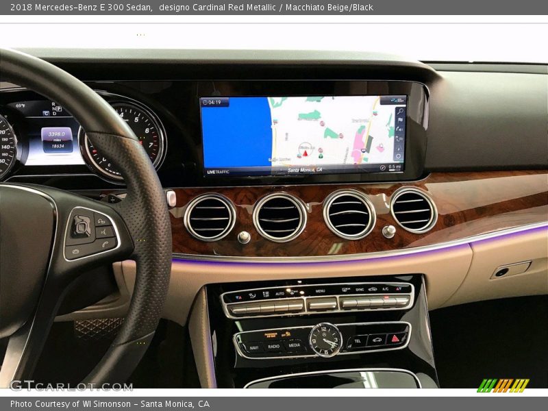 designo Cardinal Red Metallic / Macchiato Beige/Black 2018 Mercedes-Benz E 300 Sedan