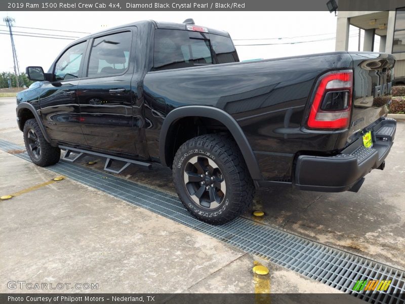 Diamond Black Crystal Pearl / Black/Red 2019 Ram 1500 Rebel Crew Cab 4x4