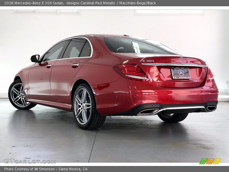 designo Cardinal Red Metallic / Macchiato Beige/Black 2018 Mercedes-Benz E 300 Sedan