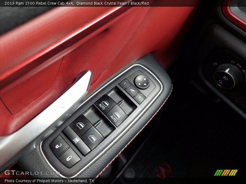 Diamond Black Crystal Pearl / Black/Red 2019 Ram 1500 Rebel Crew Cab 4x4