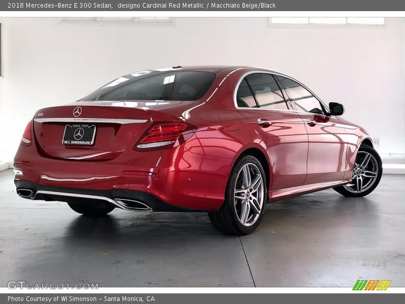 designo Cardinal Red Metallic / Macchiato Beige/Black 2018 Mercedes-Benz E 300 Sedan
