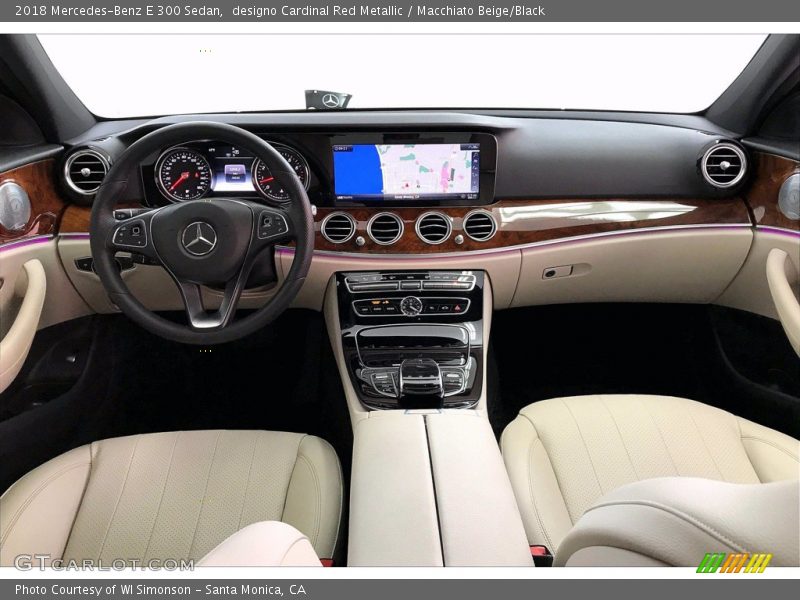 designo Cardinal Red Metallic / Macchiato Beige/Black 2018 Mercedes-Benz E 300 Sedan