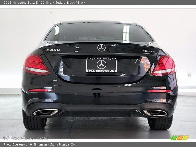 Black / Black 2018 Mercedes-Benz E 400 4Matic Sedan