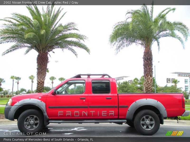 Aztec Red / Gray 2002 Nissan Frontier XE Crew Cab