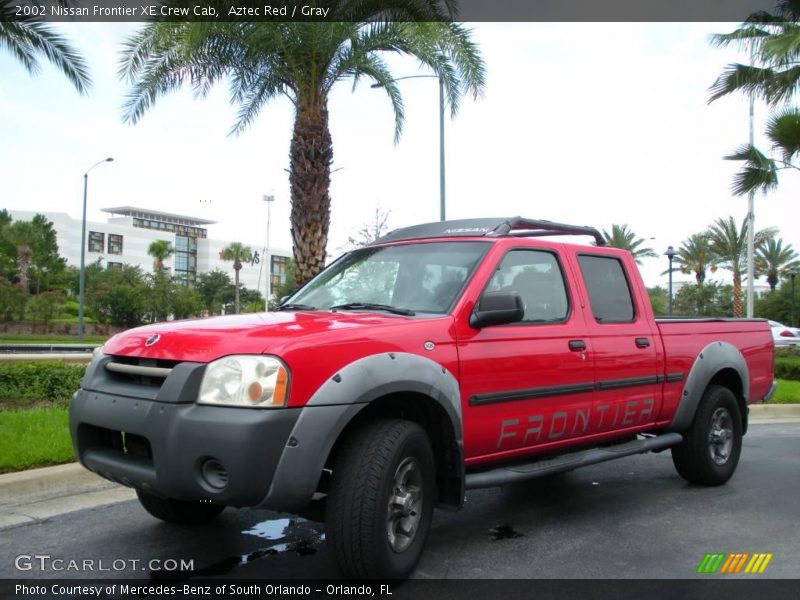 Aztec Red / Gray 2002 Nissan Frontier XE Crew Cab