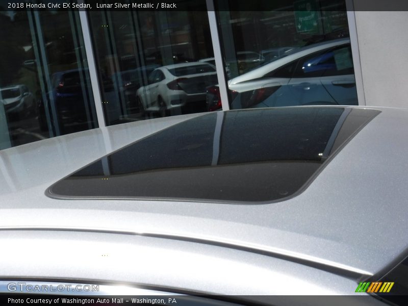 Lunar Silver Metallic / Black 2018 Honda Civic EX Sedan