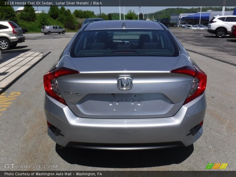 Lunar Silver Metallic / Black 2018 Honda Civic EX Sedan
