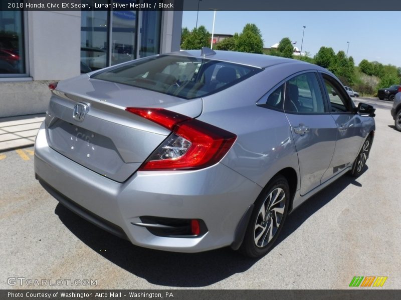 Lunar Silver Metallic / Black 2018 Honda Civic EX Sedan