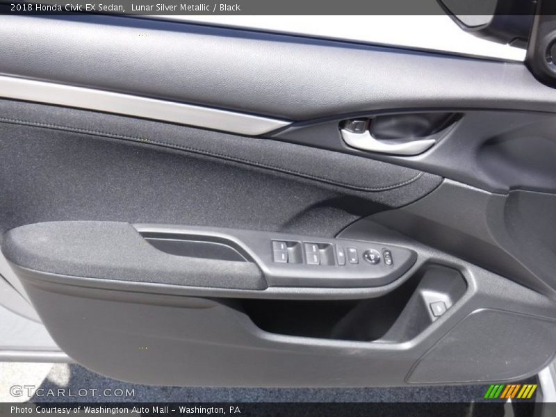Lunar Silver Metallic / Black 2018 Honda Civic EX Sedan