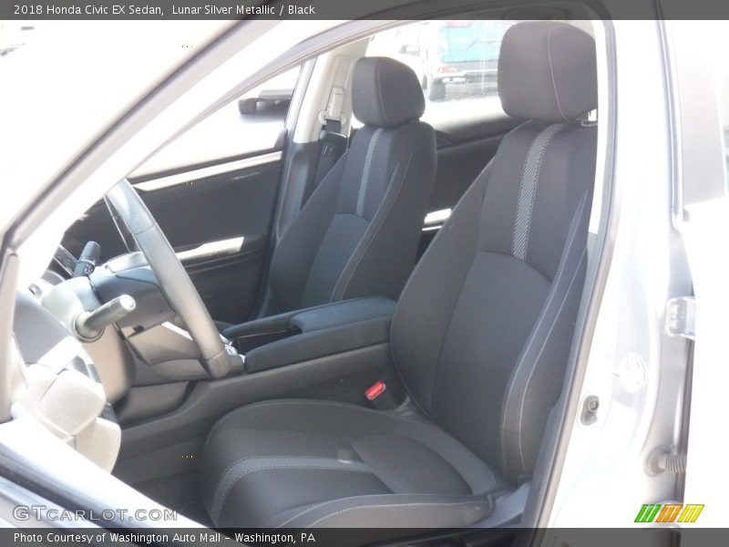 Lunar Silver Metallic / Black 2018 Honda Civic EX Sedan